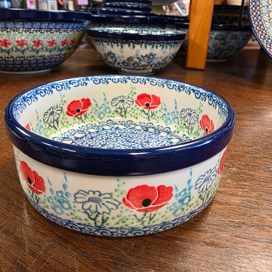 Bowl straight side  5"  365-2901X  Red Poppy Garden pf0526