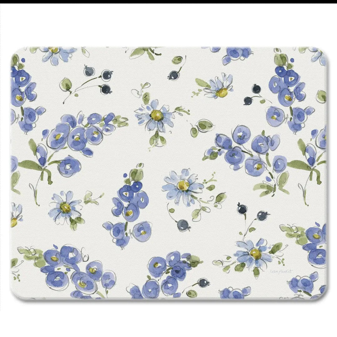 Cutting Board Blues/ Counter Saver Glass 8" x 10". **Not Polish Pottery