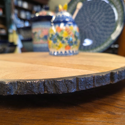 Lazy Susan ~ Mango wood 14"**NOT POLISH POTTERY