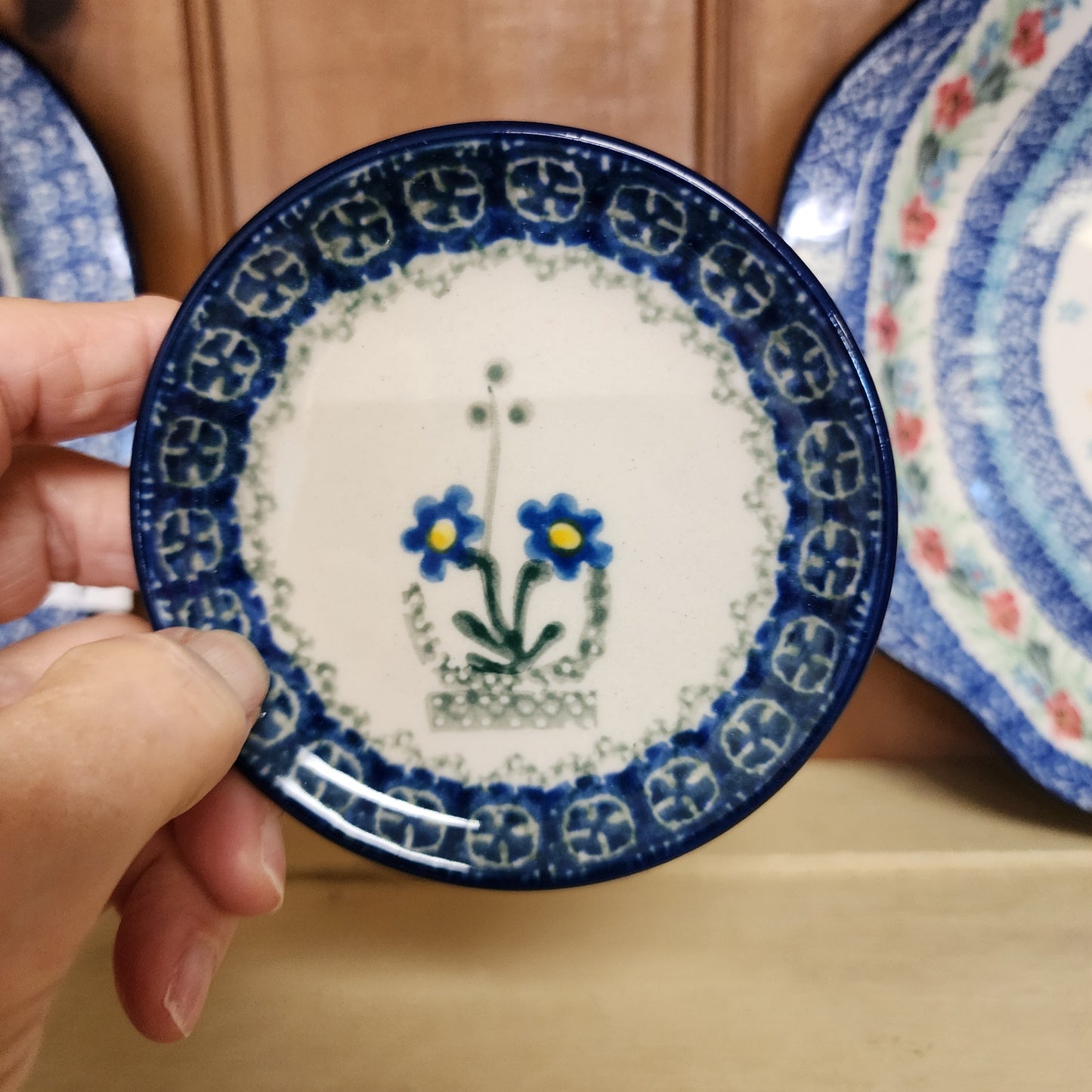 Coaster   4"    0614X ~ Blue Spring Daisy