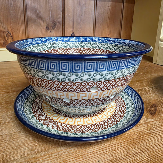 Berry Bowl w/ Saucer   8"W    0050X ~ Autumn