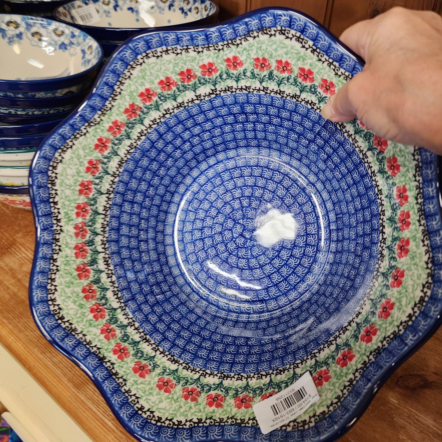 Bowl   Wavy Edge   Large  12" 693-1916X  Maraschino pf0526