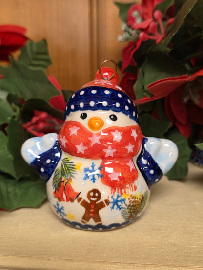 Snowman red scarf / gingerbread man (3")