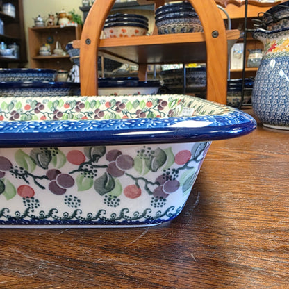 Baker   Rectangular w/Rim   Lasagna    11.25" x 13.75" 1418X ~ Burgandy Berry Blue