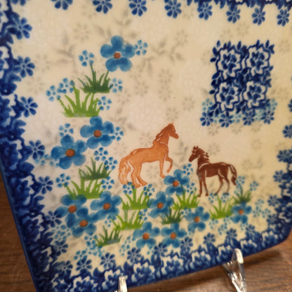Plate ~ House ~ horses 1194 9" x7"