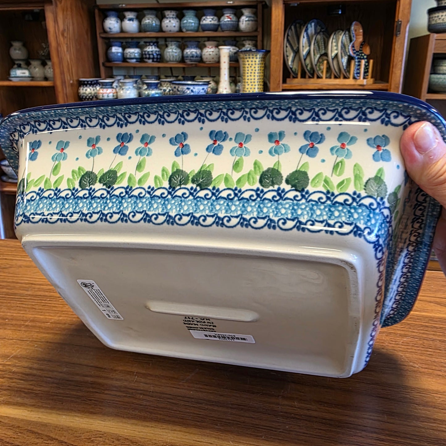 Baker   Rectangular w/Rim   9.25" x 11"L 856-2668X  Dutch Iris pf0526 Small Lasagna