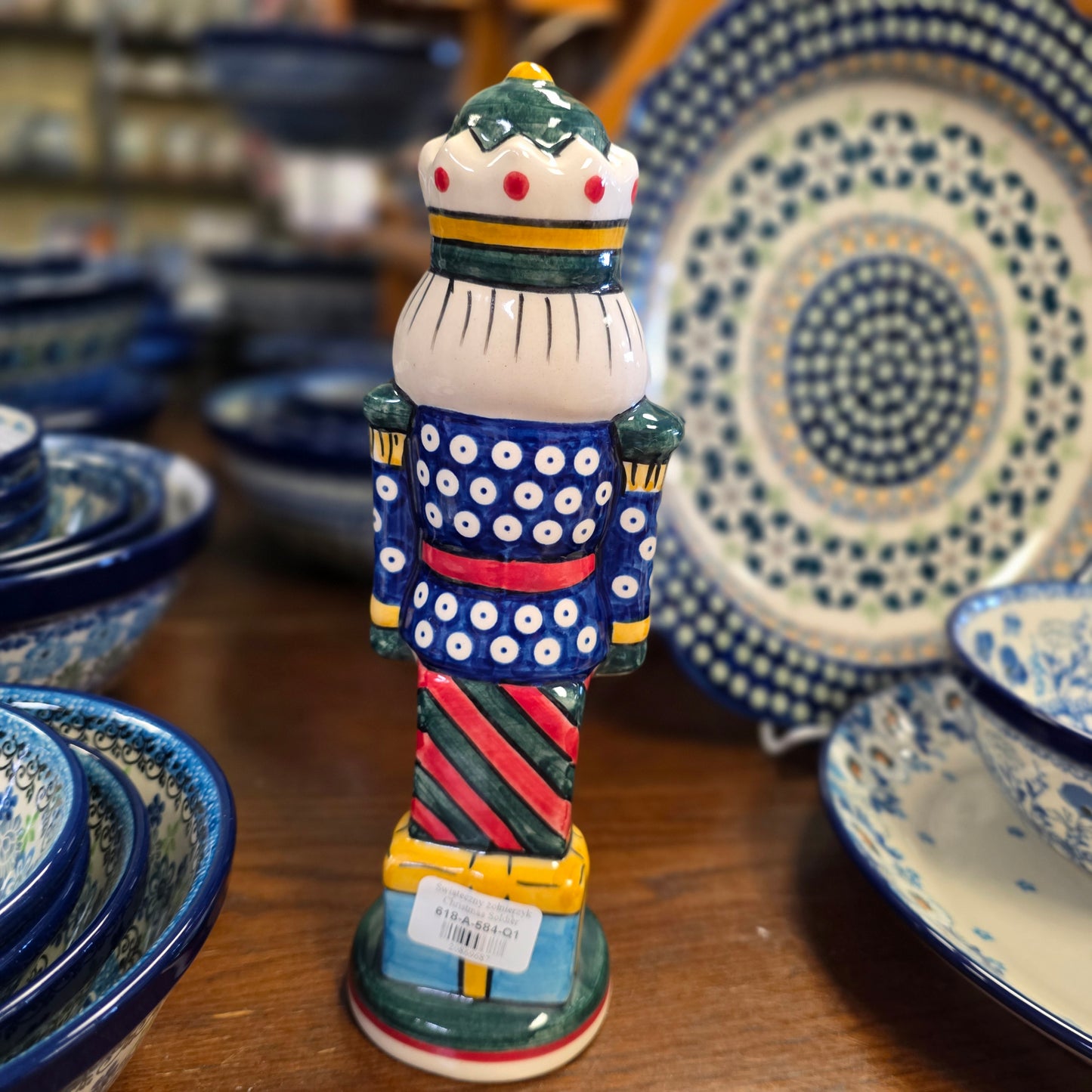 Nutcracker figurine 9" ~  Blue coat