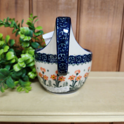 Bowl w/ Loop Handle   16 oz  845-0560X  Peach Spring Daisy pf0526