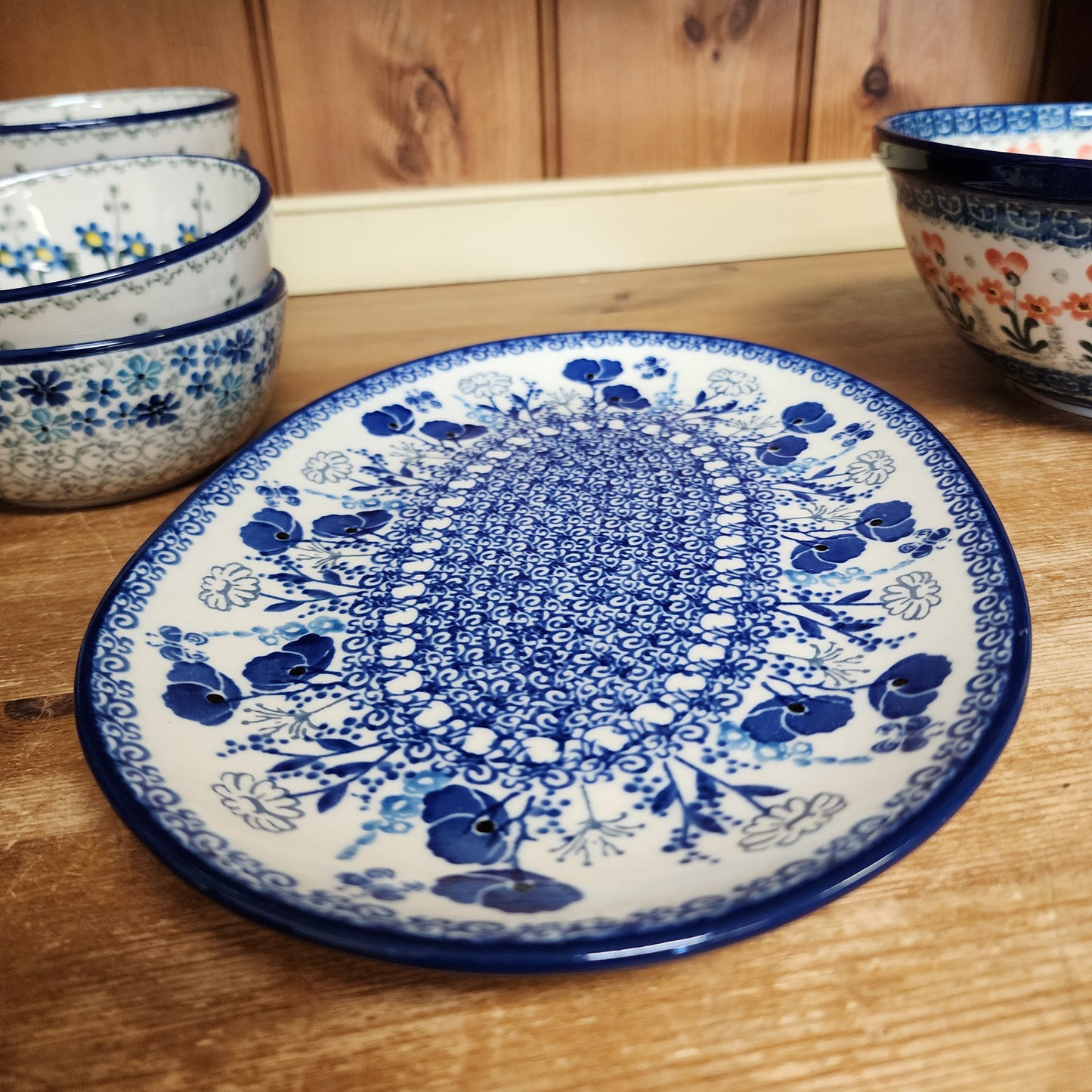 Oval Platter ~ Small 10.5" x 7.3"    G69-2902X  Evening Poppy pf0526