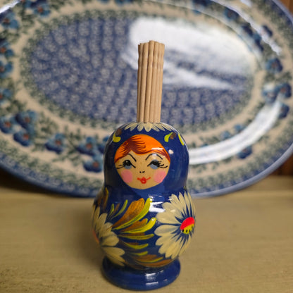 Wooden (D~Blue) toothpick holder