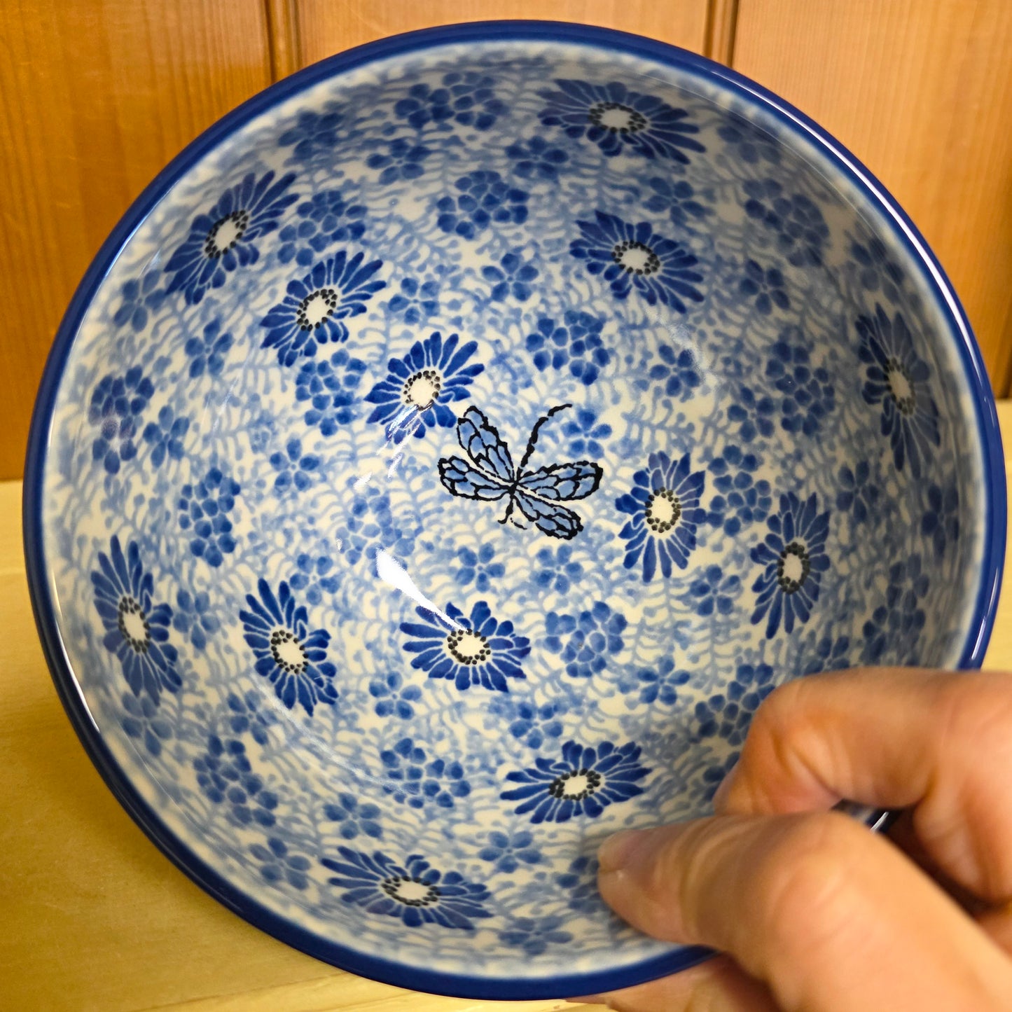 Bowl w/Pedestal   5.25"W  206-2999X  Blue Dragonfly pf0526