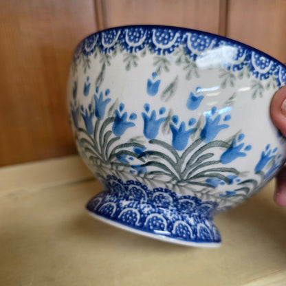 Bowl w/Pedestal   5.25"W  206-1432X  Blue Bells pf0526