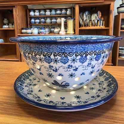 Berry Bowl w/ Saucer   8"W  470-2009X  Dragonfly pf0526