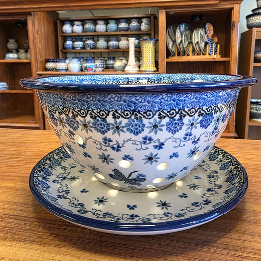 Berry Bowl w/ Saucer   8"W  470-2009X  Dragonfly pf0526