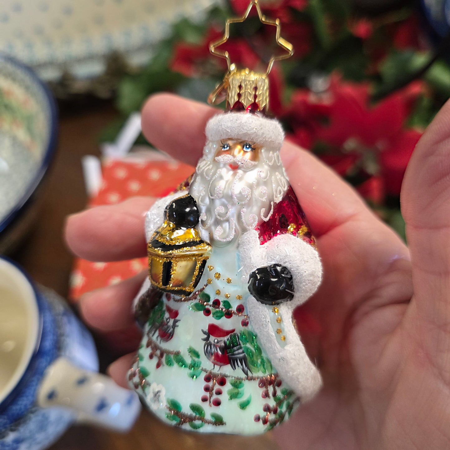Ornament Radko ~ Cardinal Kris Kringle Gem 3"