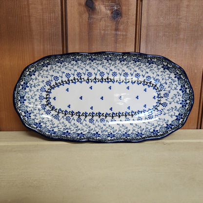 Tray   Scalloped Oval   6.25" x 12.5" A42-2158X  Silver Lace pf0526