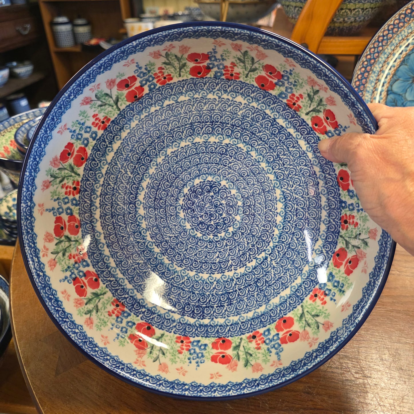 C36 ~ Bowl ~ Serving ~ Large ~ 10.5"    C36-3220X  Whimsical Garden pf0526