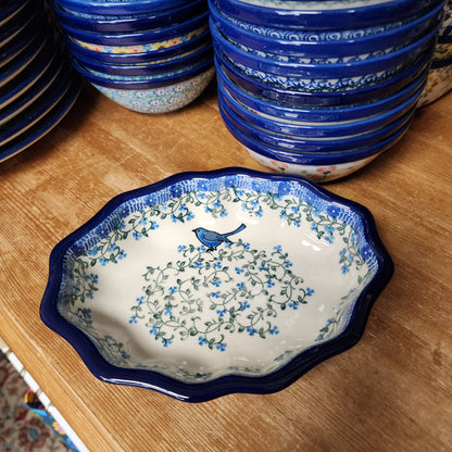 Bowl   Oval Fluted   6" x 7.5" A27-1932X  Song Bird pf0526