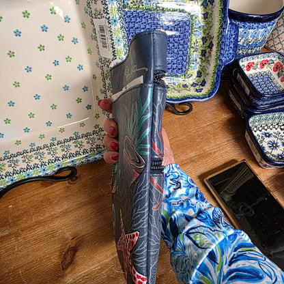 Anuschka ~ Crossbody Blue / Sealife  Double Zip Travel bag