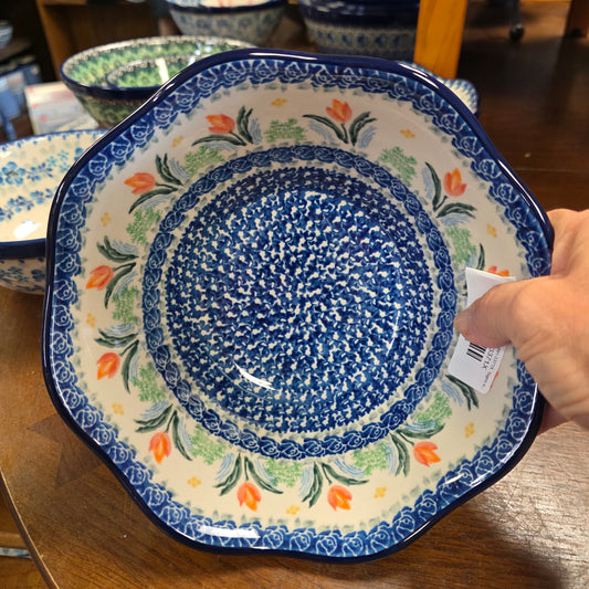 Bowl   Wavy Edge   Small  8" 691-3371X  Signs of Spring pf0526