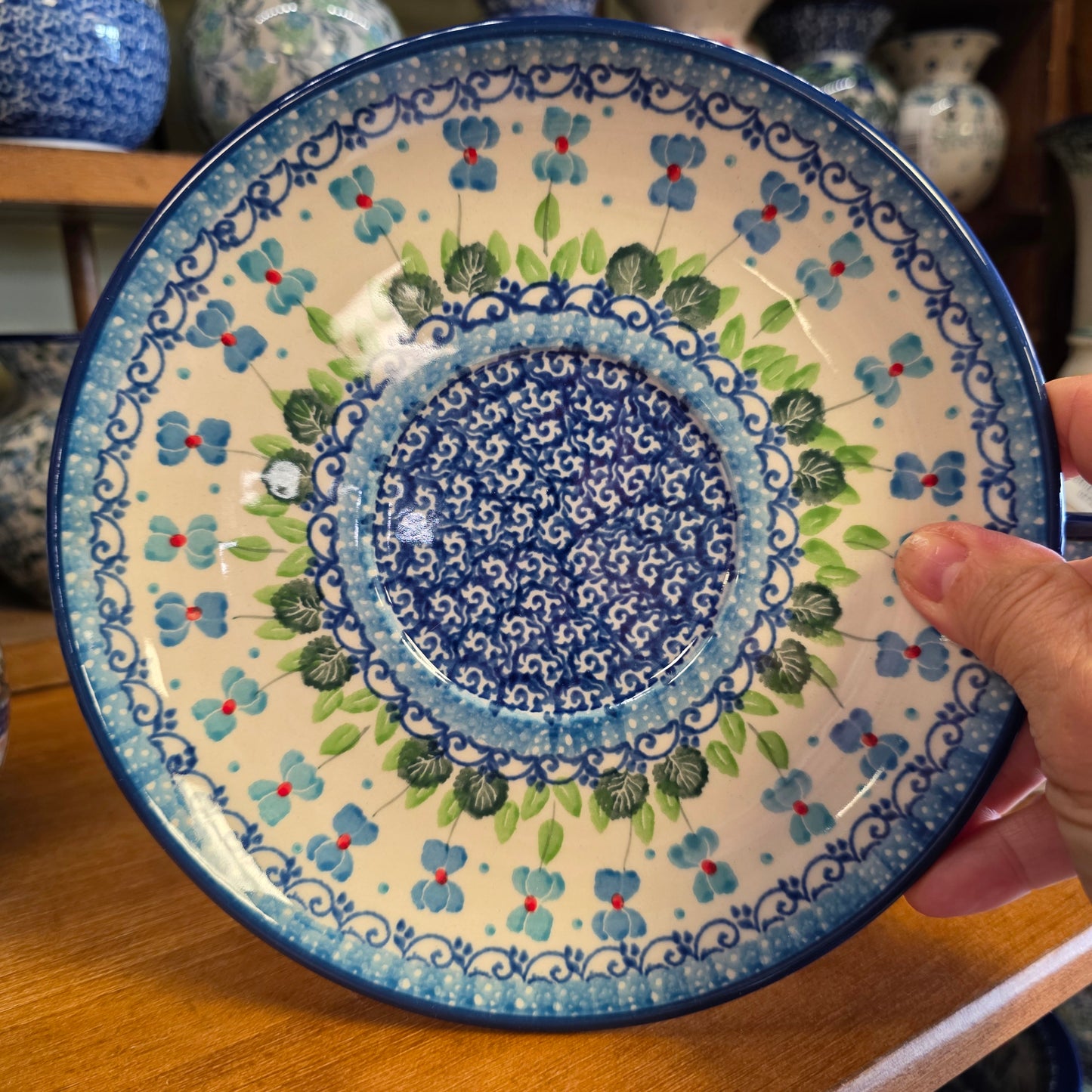 Berry Bowl w/ Saucer   8"W  470-2668X  Dutch Iris pf0526