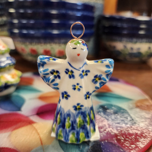 Angel ~ dot flowers 2.5" ornament