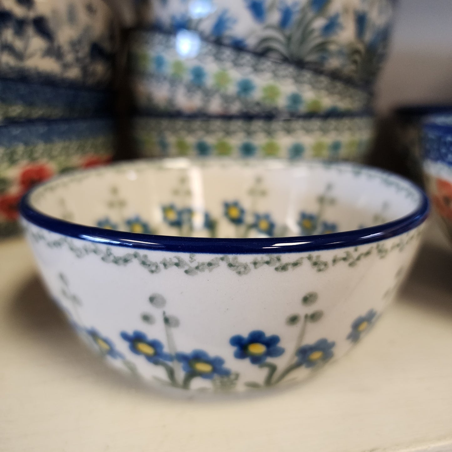 Bowl   Ice Cream   4.5" 017-0614X  Blue Spring Daisy pf0526