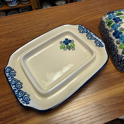 Butter/Cream Cheese Dish   295-1417X  Blue PhloX pf0526