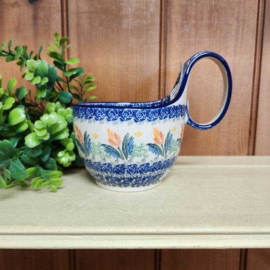 Bowl w/ Loop Handle   16 oz  845-3371X  Signs of Spring pf0526