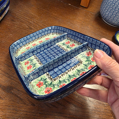 Dish   Divided  6.5" x 9.25"   1916X ~ Maraschino