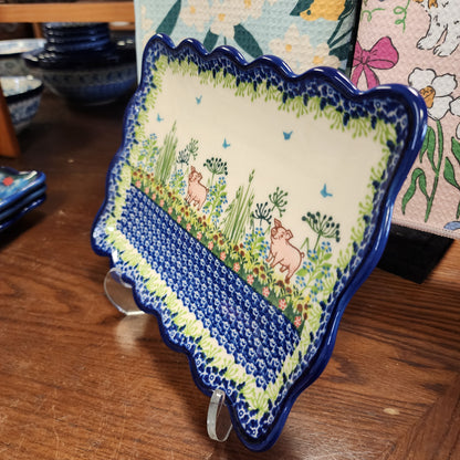 Plate Ruffle Rect. 10"x7" Wilbur
