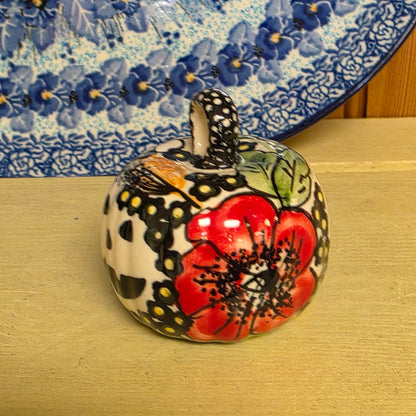 Pumpkin  mini IM04 red / Black (2") Ornament