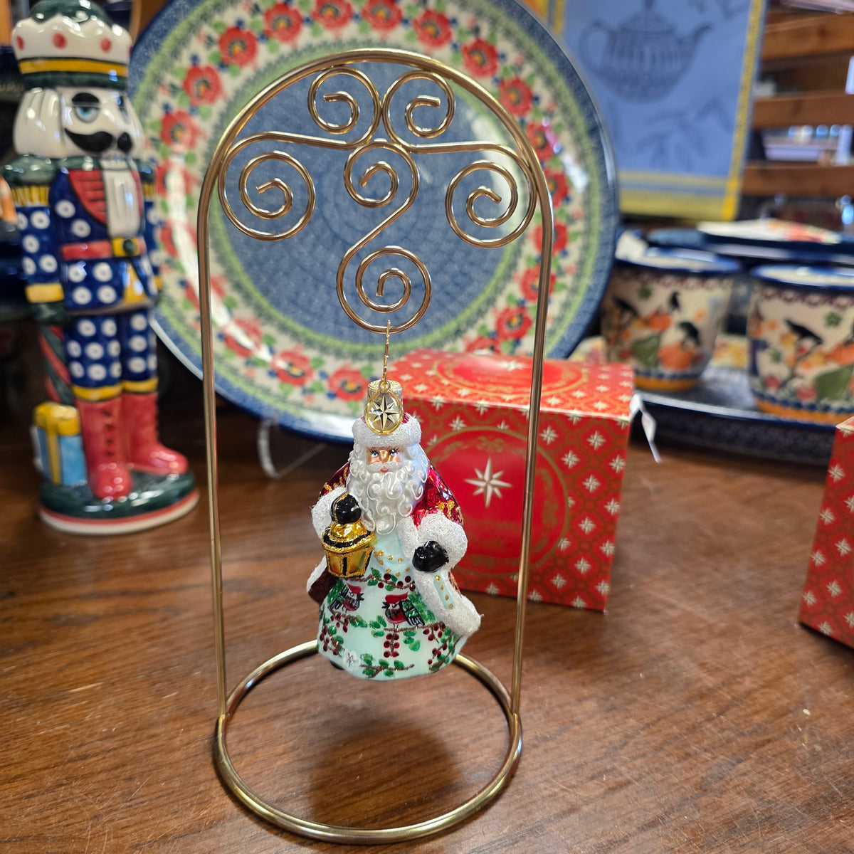 Ornament Radko ~ Cardinal Kris Kringle Gem 4"