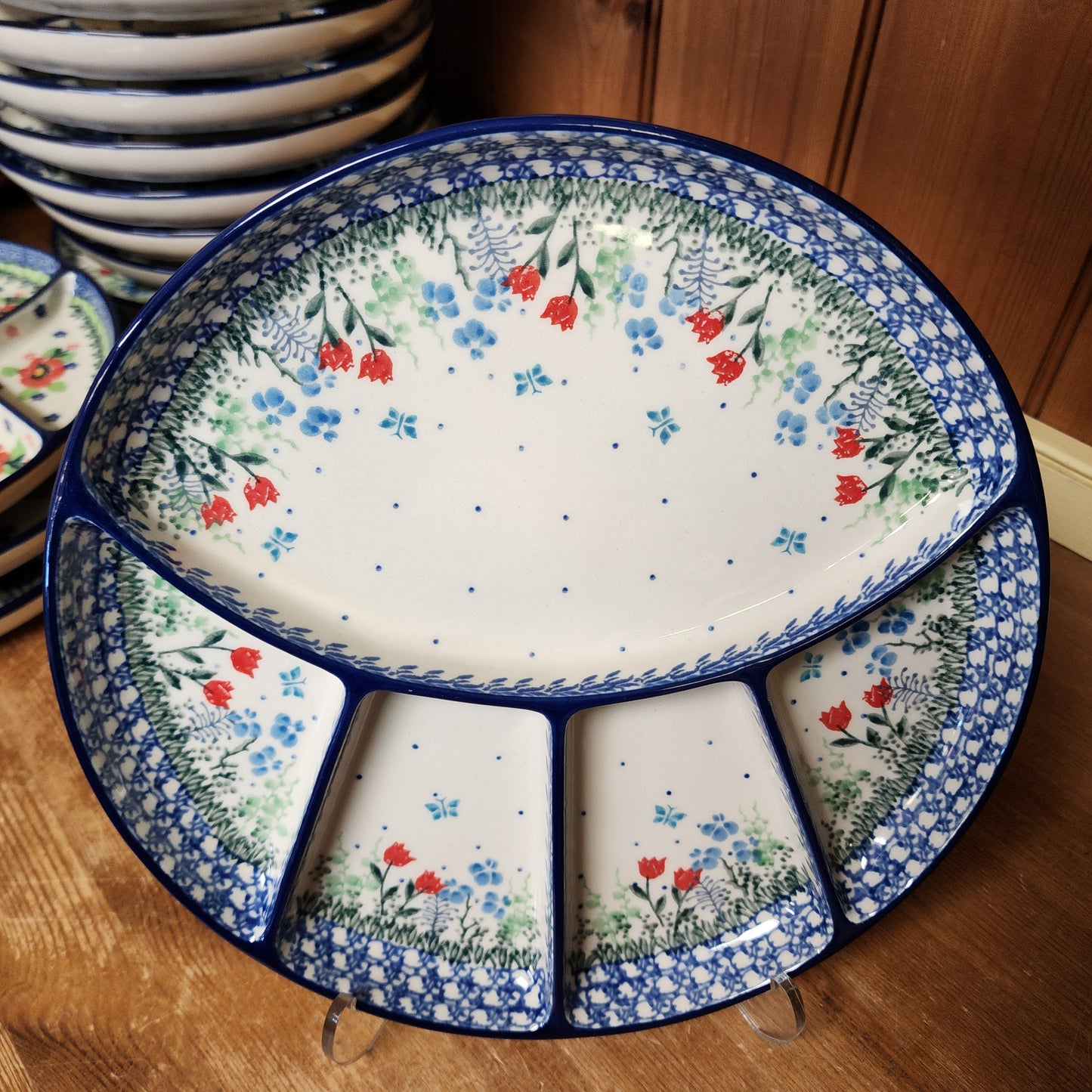 Plate ~ Divided Dish   10"  498-2903X  Tulip Horizon pf0526