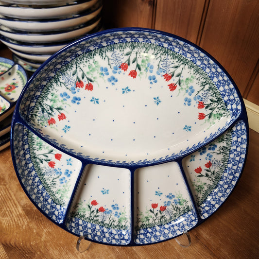 Divided Dish   10"  498-2903X  Tulip Horizon pf0526