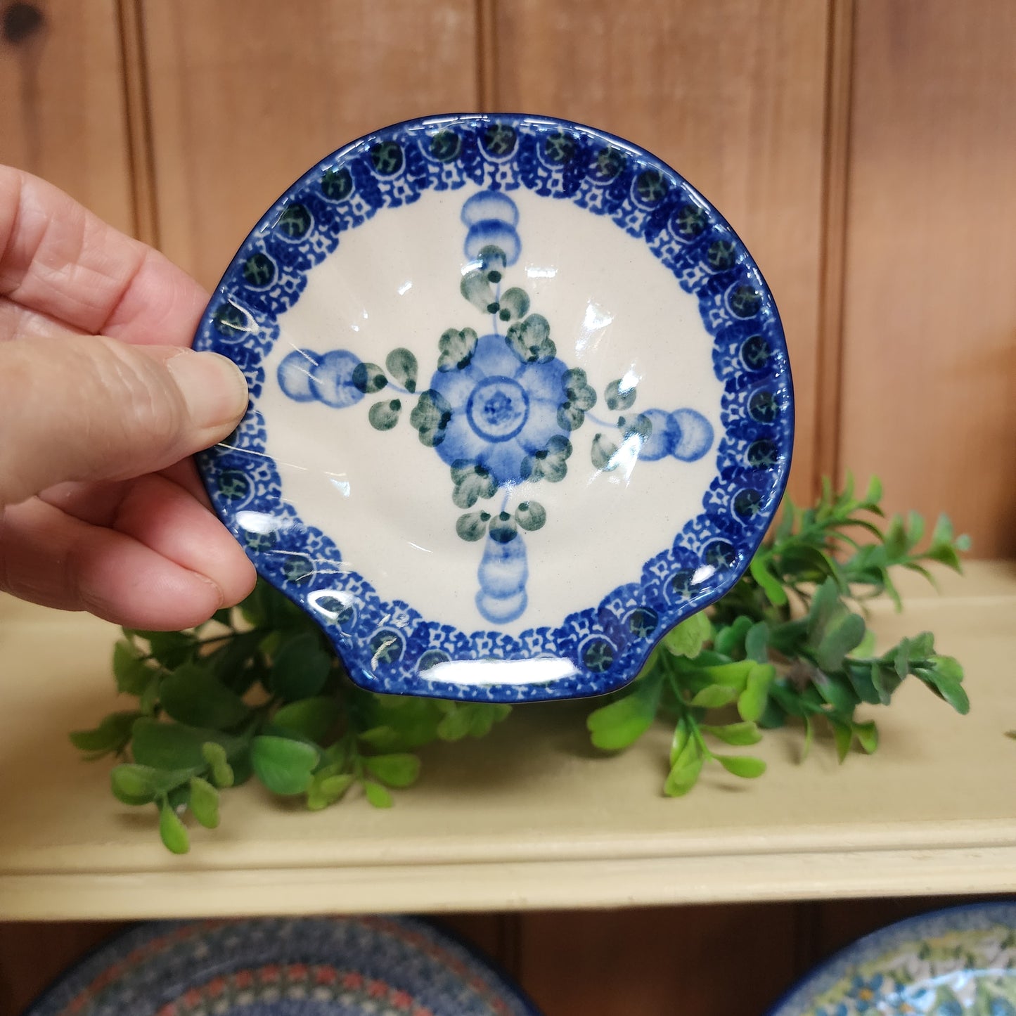 Shell Dish 4" ~ Blue Poppy