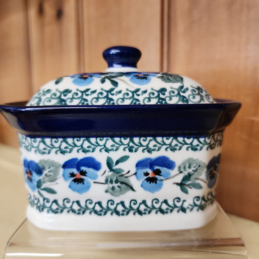 Covered Container   3.25"H x 3.5"W x 4.5"L    2273X ~ Winter Viola