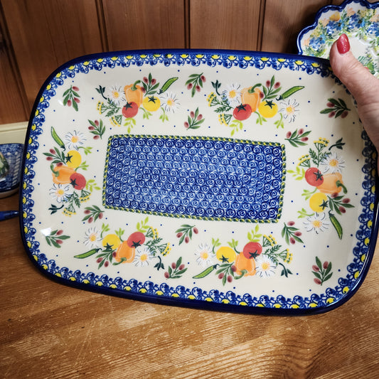 Platter 13"x9" Rectangular Vegie 1142