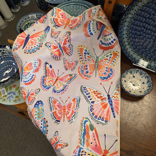 Towel /poly ~ Butterflies / floral