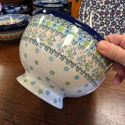 Pedestal Bowl - Large 9"wx5"H  A14-2362X  Beach Sparkle pf0526
