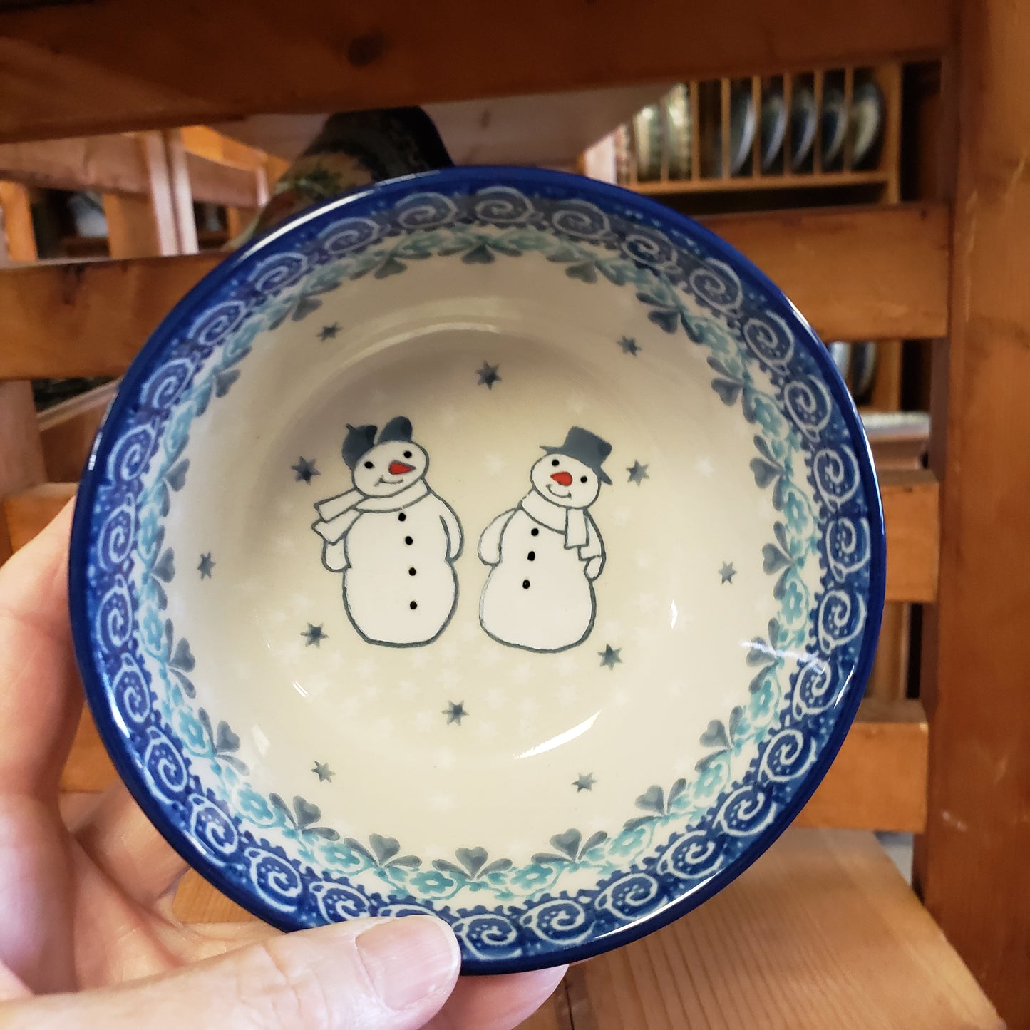 Bowl ~ Ice Cream ~ 4.5" 017-2793X  ~ Frost & Flurry Snowman 1.4 cups