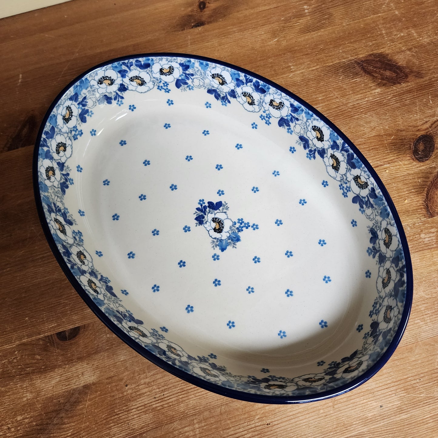 Baker Oval ~ 12" 297-2222X Snow Poppy  /8 cups