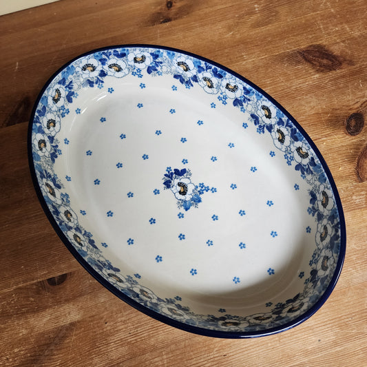 Baker Oval ~ 12" 297-2222X Snow Poppy  /8 cups