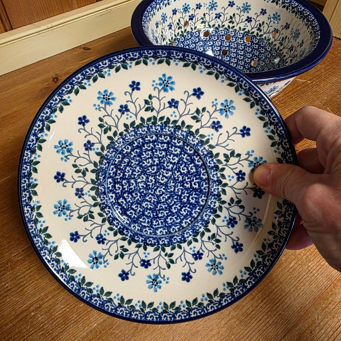 Berry Bowl w/ Saucer   8"W    2785X ~ Georgia Blue
