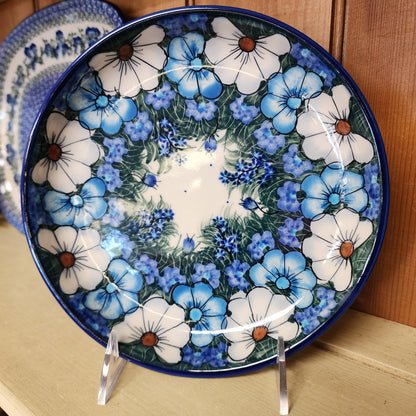 Plate 8" ~ lip ~ Blue/grey Bold