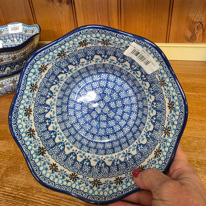 Bowl   Wavy Edge   Small   8" 2187X ~ Blue Yonder / 5 cups