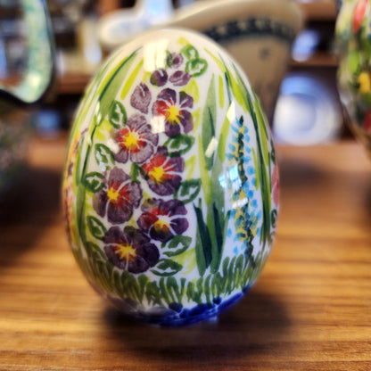 Egg 3" ~ Hollyhock pink purple