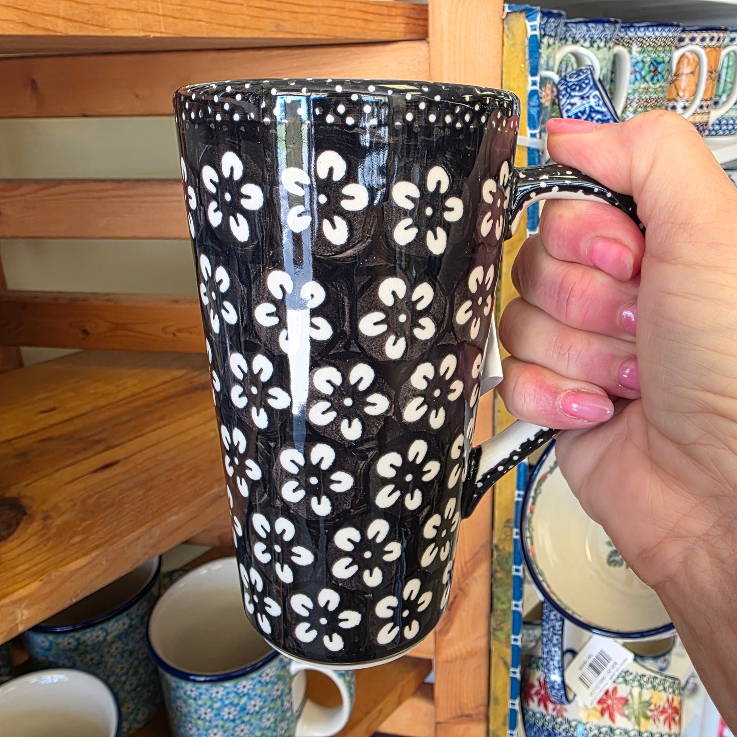 Mug ~ Black Blossom ~ 12 oz / 5.5" tall John Mug j8ca