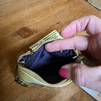 Anuschka ~ Zip Pouch Yellow Seashells