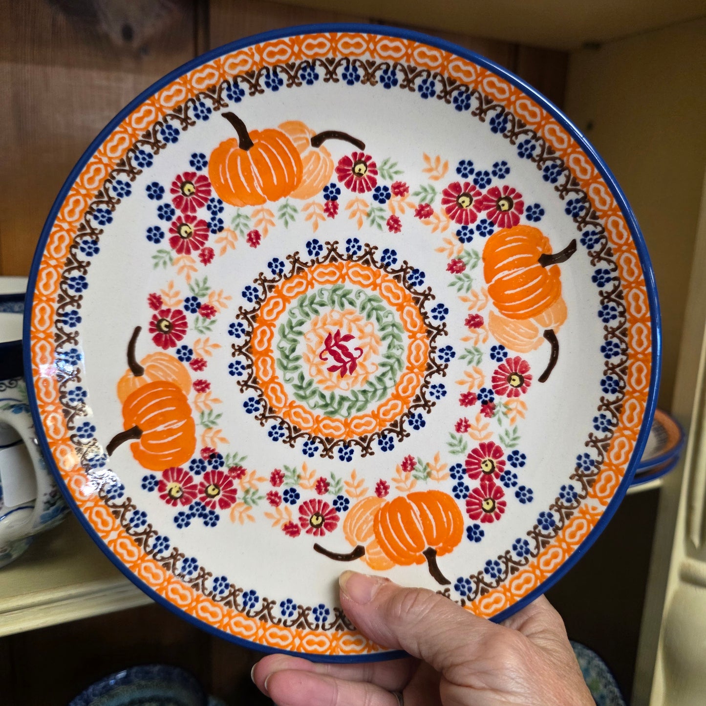 Plate ~ Sandwich 8.5" Fall Pumpkins and Leaves